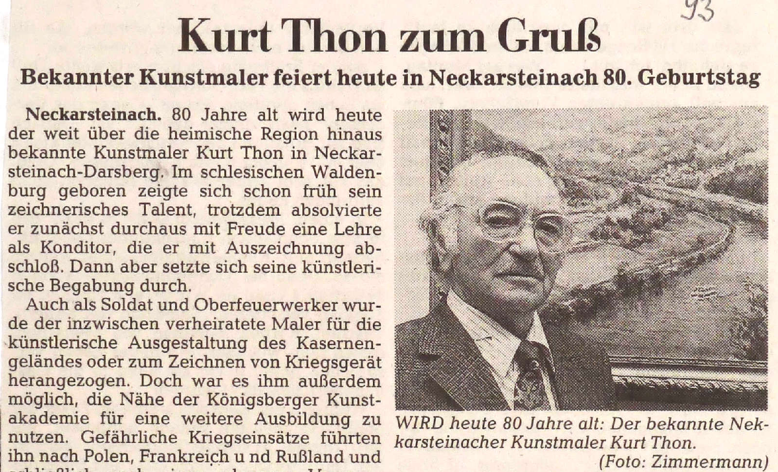 Artikel vom 80. Geburtstag